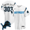 Detroit Lions Motor City 2026 Rivalries Vapor Baseball Jersey - All Stitched - White