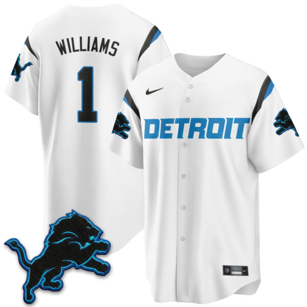 Detroit Lions Jameson Williams 2026 Rivalries Vapor Baseball Jersey - All Stitched - White