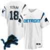 Detroit Lions Isaac TeSlaa 2026 Rivalries Vapor Baseball Jersey - All Stitched - White
