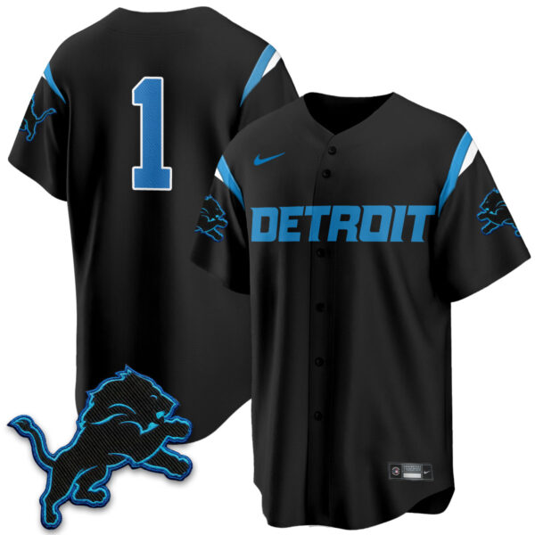 Detroit Lions Team 2026 Rivalries Vapor Baseball Jersey - All Stitched - Black