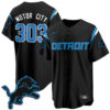 Detroit Lions Motor City 2026 Rivalries Vapor Baseball Jersey - All Stitched - Black