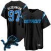 Detroit Lions Aidan Hutchinson 2026 Rivalries Vapor Baseball Jersey - All Stitched - Black