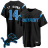 Detroit Lions Amon-Ra St. Brown 2026 Rivalries Vapor Baseball Jersey - All Stitched - Black