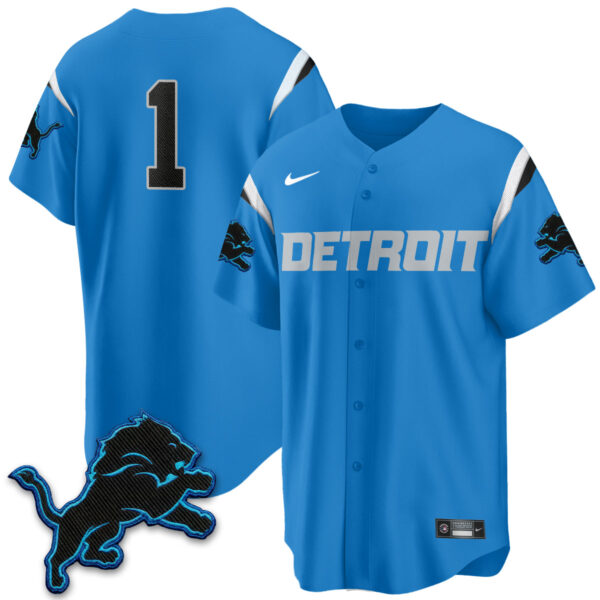 Detroit Lions Team 2026 Rivalries Vapor Baseball Jersey - All Stitched - Blue
