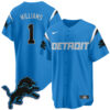 Detroit Lions Jameson Williams 2026 Rivalries Vapor Baseball Jersey - All Stitched - Blue