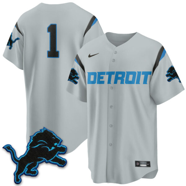 Detroit Lions Team 2026 Rivalries Vapor Baseball Jersey - All Stitched - Gray