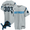 Detroit Lions Motor City 2026 Rivalries Vapor Baseball Jersey - All Stitched - Gray