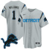 Detroit Lions Jameson Williams 2026 Rivalries Vapor Baseball Jersey - All Stitched - Gray
