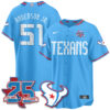 Houston Texans Will Anderson Jr. 2026 Rivalries Vapor Baseball Jersey - All Stitched - Blue