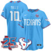 Houston Texans Davis Mills 2026 Rivalries Vapor Baseball Jersey - All Stitched - Blue