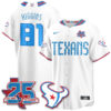 Houston Texans Jayden Higgins 2026 Rivalries Vapor Baseball Jersey - All Stitched - White