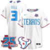 Houston Texans Tank Dell 2026 Rivalries Vapor Baseball Jersey - All Stitched - White