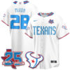 Houston Texans Joe Mixon 2026 Rivalries Vapor Baseball Jersey - All Stitched - White