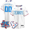 Houston Texans 2026 Rivalries Vapor Custom Baseball Jersey - All Stitched - White