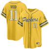 Green Bay Packers Jayden Reed 2026 Rivalries Vapor Baseball Jersey - All Stitched - Yellow