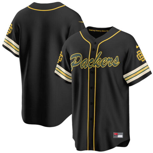 Green Bay Packers Team 2026 Rivalries Vapor Baseball Jersey - All Stitched - Black