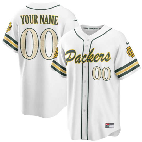 Green Bay Packers 2026 Rivalries Vapor Custom Baseball Jersey - All Stitched - White