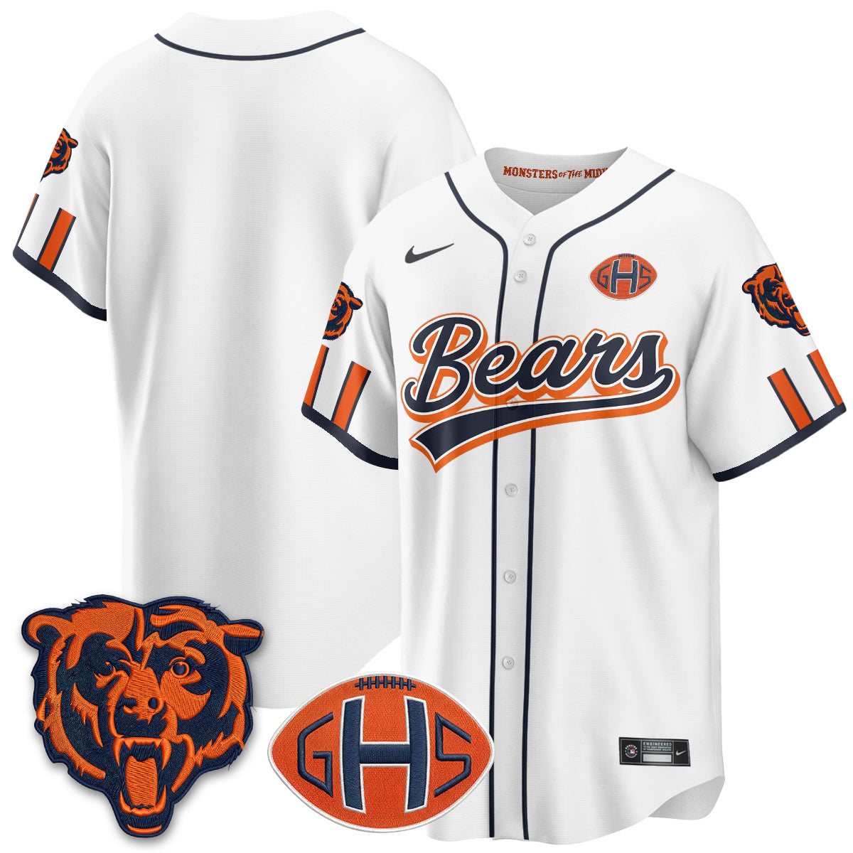 Chicago Bears Team 2026 Rivalries Vapor Baseball Jersey - All Stitched - White