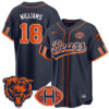 Chicago Bears Caleb Williams 2026 Rivalries Vapor Baseball Jersey - All Stitched - Navy