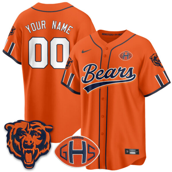 Chicago Bears 2026 Rivalries Vapor Custom Baseball Jersey - All Stitched - Orange