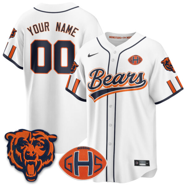 Chicago Bears 2026 Rivalries Vapor Custom Baseball Jersey - All Stitched - White