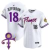 Men’s Minnesota Vikings Prince Patch Vapor Premier Limited Jersey – All Stitched – White – Justin Jefferson