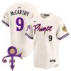 Men’s Minnesota Vikings Prince Patch Vapor Premier Limited Jersey – All Stitched – Cream – J.J. McCarthy