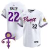 Men’s Minnesota Vikings Prince Patch Vapor Premier Limited Jersey – All Stitched – White – Harrison Smith