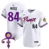 Men’s Minnesota Vikings Prince Patch Vapor Premier Limited Jersey – All Stitched – White – Randy Moss