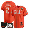 Cleveland Browns Shedeur Sanders Jim Brown Memorial & Home Patch Vapor Limited Baseball Jersey - All Stitched - Orange