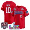 New England Patriots Drake Maye 'Super Bowl LX & USA 250th Anniversary Patch' Vapor Baseball Jersey - All Stitched - Red