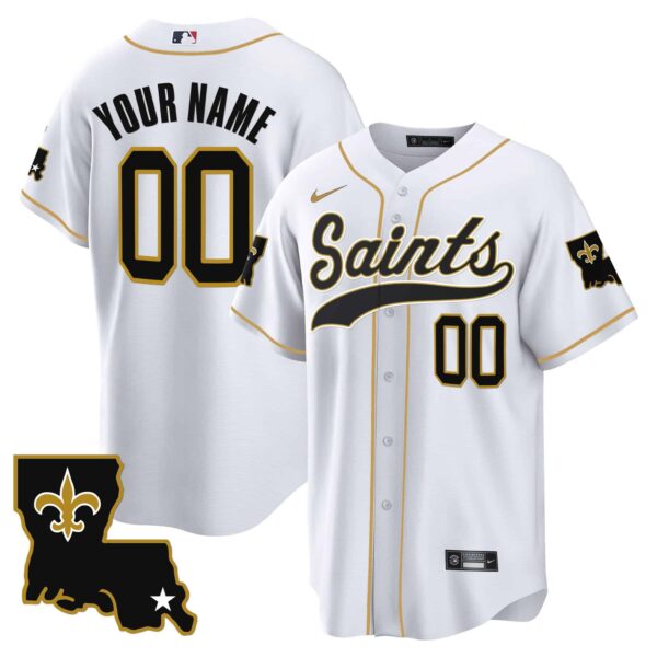 Saints 1987 Legacy Cool Base Custom Jersey – All Stitched – Men – White