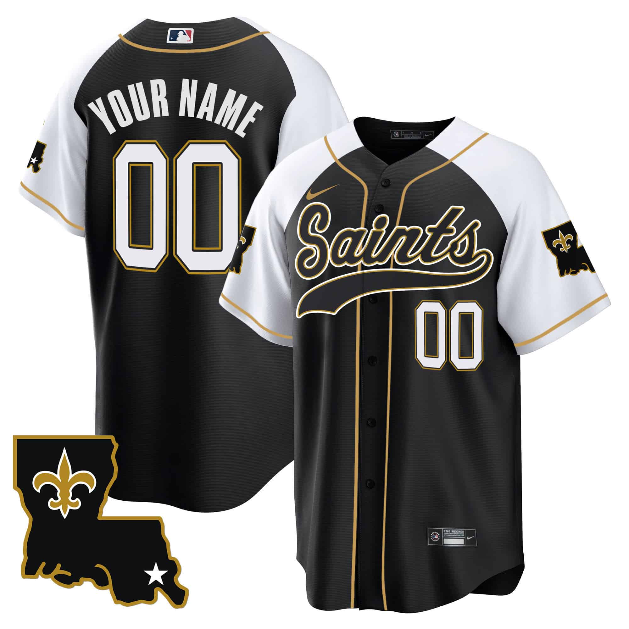 Saints 1987 Legacy Cool Base Custom Jersey – All Stitched – Men – Alternate