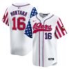 49ers White 2024 Independence Day Vapor Premier Limited Jersey – All Stitched – Youth – Joe Montana