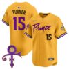 Men’s Minnesota Vikings Prince Patch Vapor Premier Limited Jersey – All Stitched – Gold – Dallas Turner