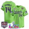 Seattle Seahawks Sam Darnold "Super Bowl LX & 250America Patch" Vapor Baseball Custom Jersey - All Stitched - Neon Green