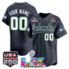 Seattle Seahawks "Super Bowl LX & 250America Patch" Vapor Baseball Custom Jersey - All Stitched - College Navy