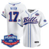 Buffalo Bills 2025 Baseball Jersey All Stitched – Farewell to Highmark Stadium White Josh Allen – 17 Jersey