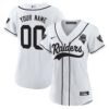 Raiders Baseball Custom Jersey – All Stitched – Women – White