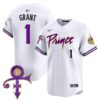 Men’s Minnesota Vikings Prince Patch Vapor Premier Limited Jersey – All Stitched – White – Bud Grant