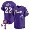 Men’s Minnesota Vikings Prince Patch Vapor Premier Limited Jersey – All Stitched – Purple – Harrison Smith