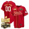 Chiefs Super Bowl LVIII & Back 2 Back Gold Patch Baseball Custom Jersey – All Stitched – Men – Red