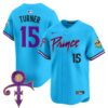 Men’s Minnesota Vikings Prince Patch Vapor Premier Limited Jersey – All Stitched – Light Blue – Dallas Turner