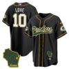 Men’s Packers Home Patch Baseball Jersey – All Stitched – Black – Jordan Love