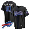 Buffalo Bills Baseball Custom Jersey – All Stitched – Men – Black