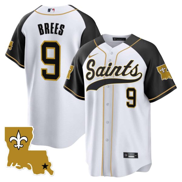 Men’s Saints 1987 Legacy Cool Base Jersey – All Stitched – Inverted – Drew Brees