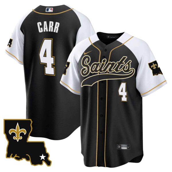 Men’s Saints 1987 Legacy Cool Base Jersey – All Stitched – Alternate – Derek Carr