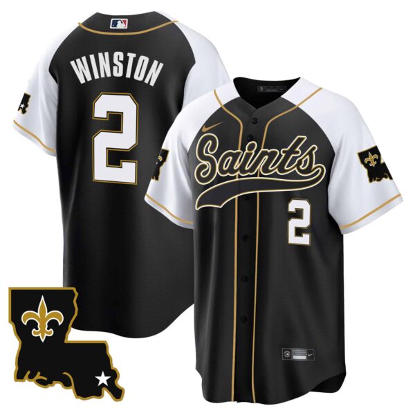 Men’s Saints 1987 Legacy Cool Base Jersey – All Stitched – Alternate – Jameis Winston