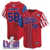 Men’s Chiefs 2024 Independence Day Vapor Premier Limited Jersey – All Stitched – Red – Derrick Thomas
