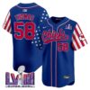 Men’s Chiefs 2024 Independence Day Vapor Premier Limited Jersey – All Stitched – Royal – Derrick Thomas